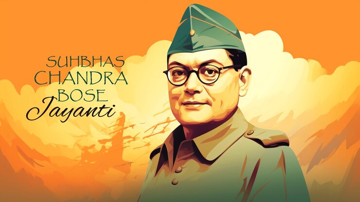 PSD national netaji subhas chandra bose jayanti hintergrunddesign für das poster