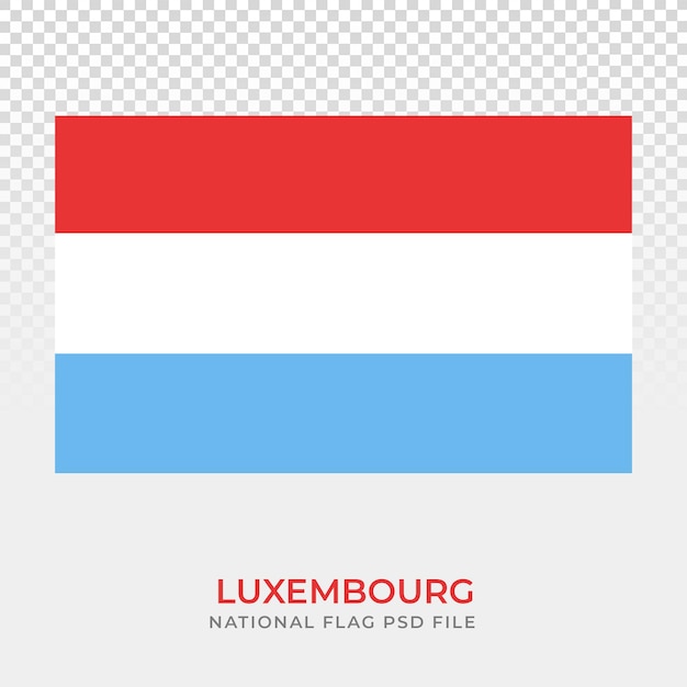 PSD nationalflagge von luxemburg