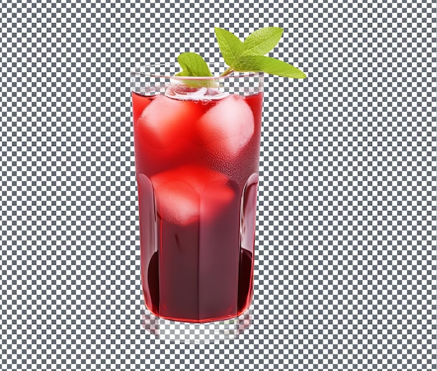 Natürlicher und frischer chinesischer Pflaumensaft, isoliert auf durchsichtigem Hintergrund