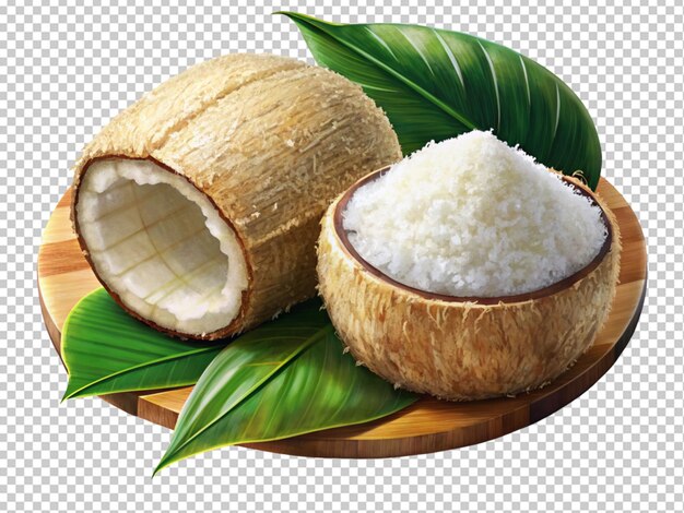 Natürlicher und frischer kokosnussreiskuchen