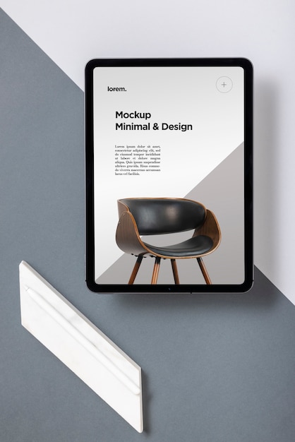 Natura morta del mockup di visualizzazione del dispositivo tecnologico