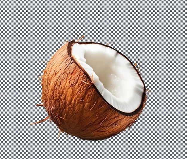 PSD natural and fresh coconut isolated on transparent background