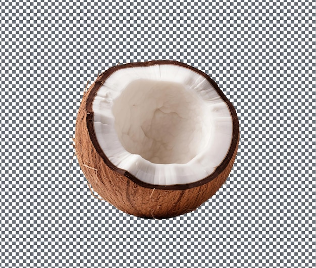 Natural and Fresh coconut isolated on transparent background