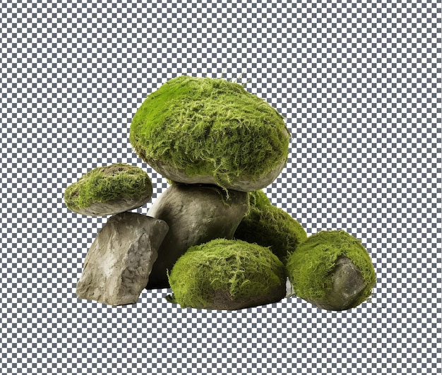 Natural and fresh Garden Stones isolated on transparent background