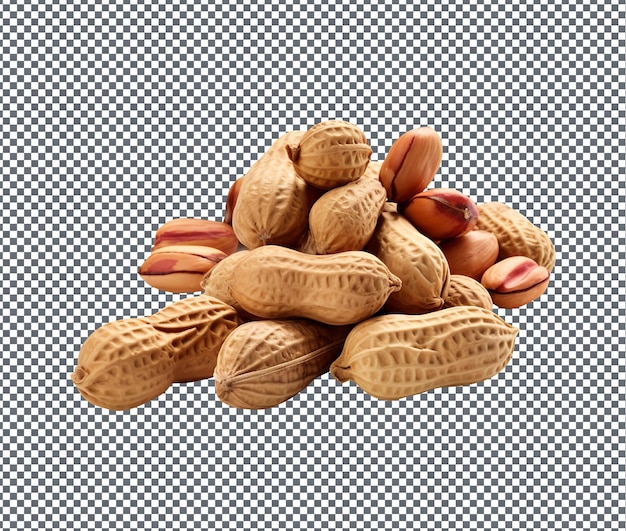 Natural and fresh Peanuts Technically isolated on transparent background