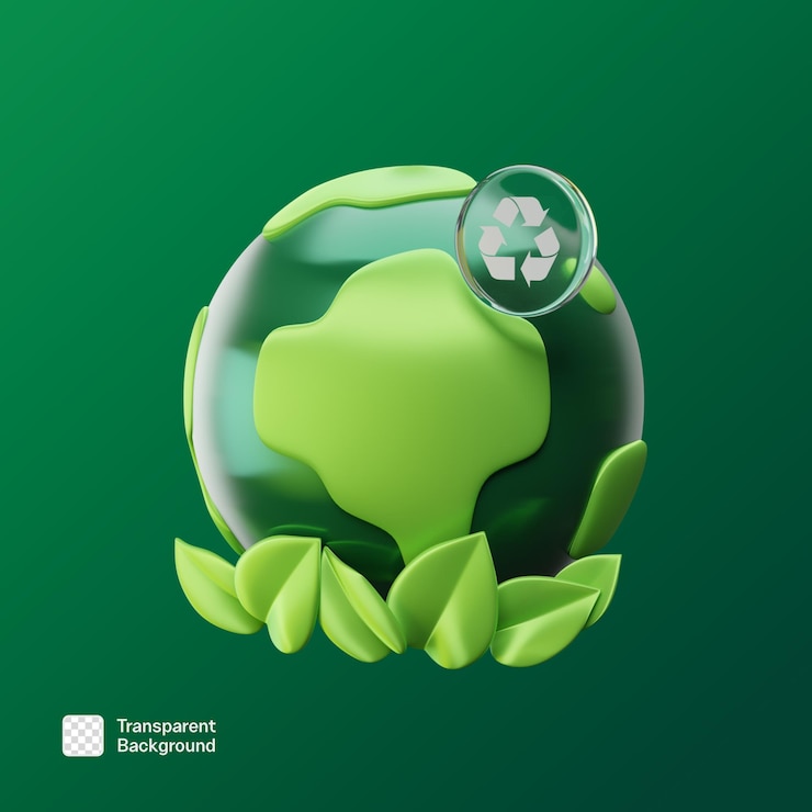PSD la naturaleza de las plantas entorno 3d icono plantilla png