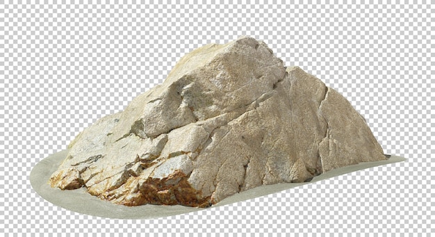 PSD naturaleza roca pesada grieta gruesa aislar fondos 3d render