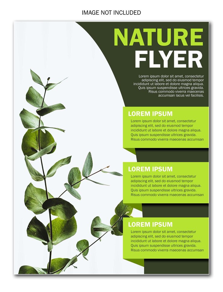 Nature Free environment flyer vertical template