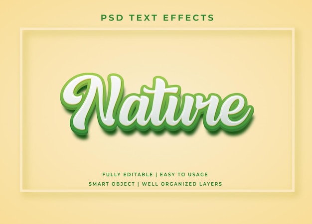 nature green text effect editable