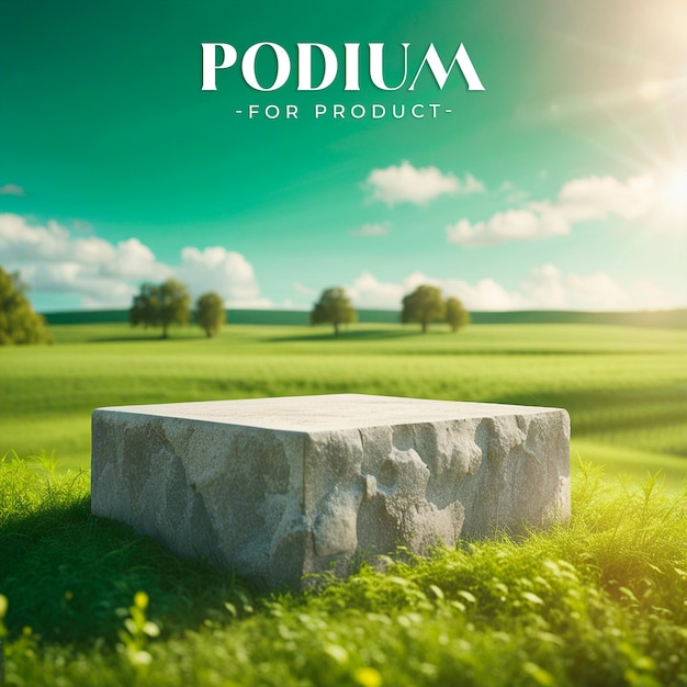 PSD nature podium para a apresentação de produtos