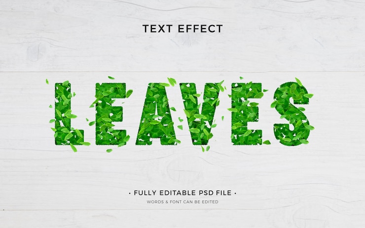 PSD nature text effect