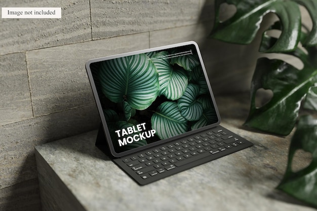 PSD nature vibe tablet mockup für die vorstellung ihres designs an kunden