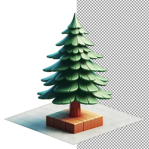 PSD natureza escultura isolada png árvore em 3d