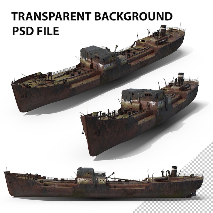 PSD naufragio oxidado png
