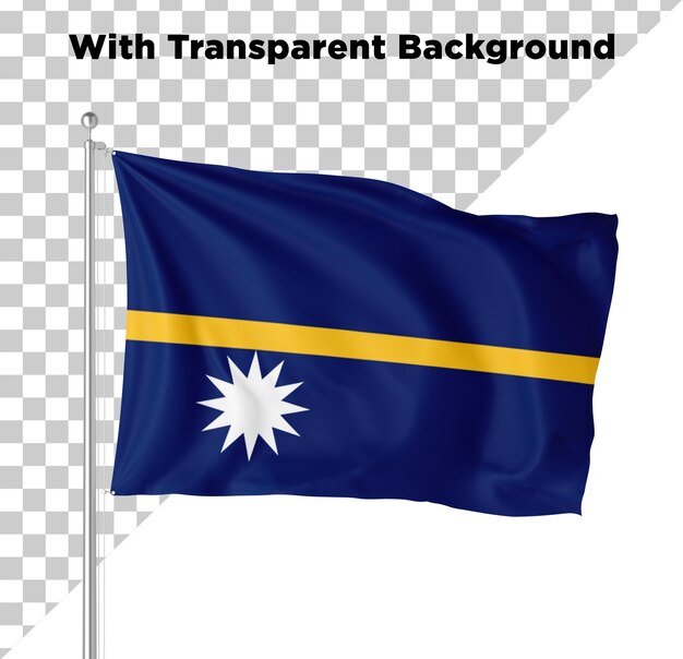 Nauru Bandeira do país PNG PSG Isolado em fundo transparente