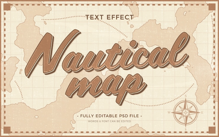 PSD nautical text effect