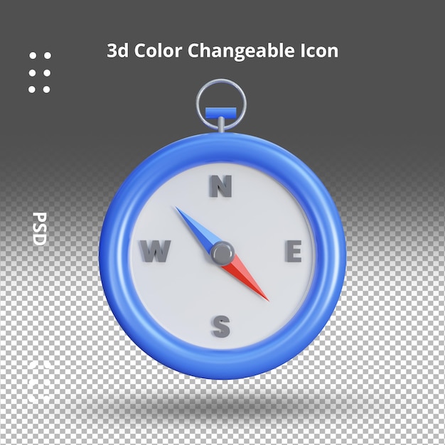 Nautischer kompass 3d-rendering-symbolzeichen