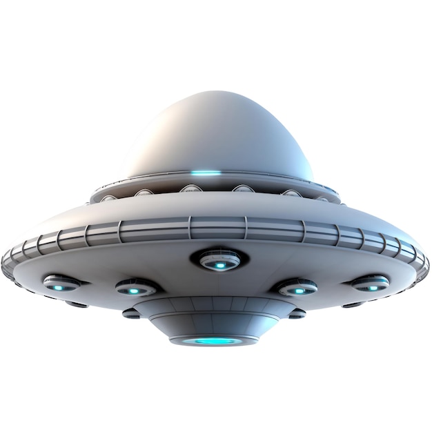 Nave alienígena disco voador 3d área ufo 51 uap