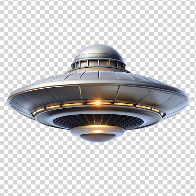 PSD nave alienígena ufo isolada em fundo transparente