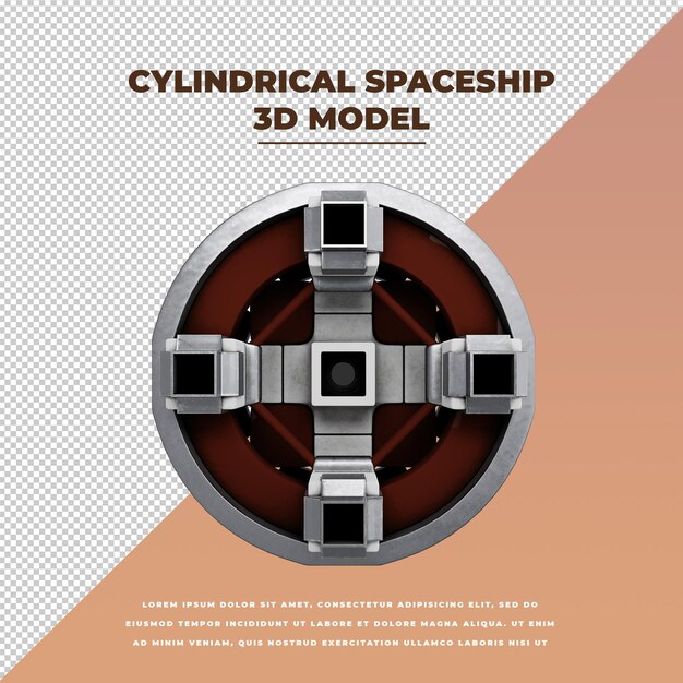 PSD nave espacial cilíndrica