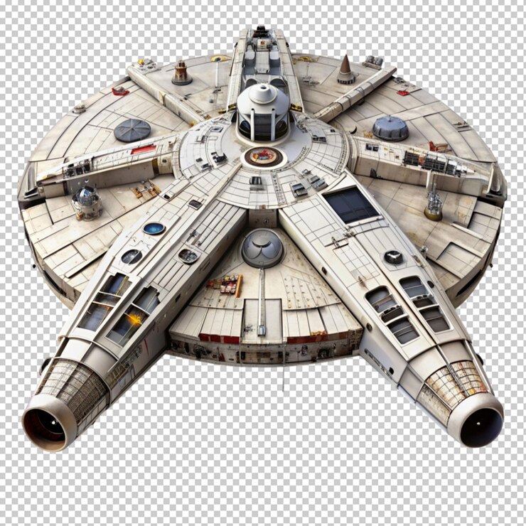 PSD nave espacial en un fondo transparente