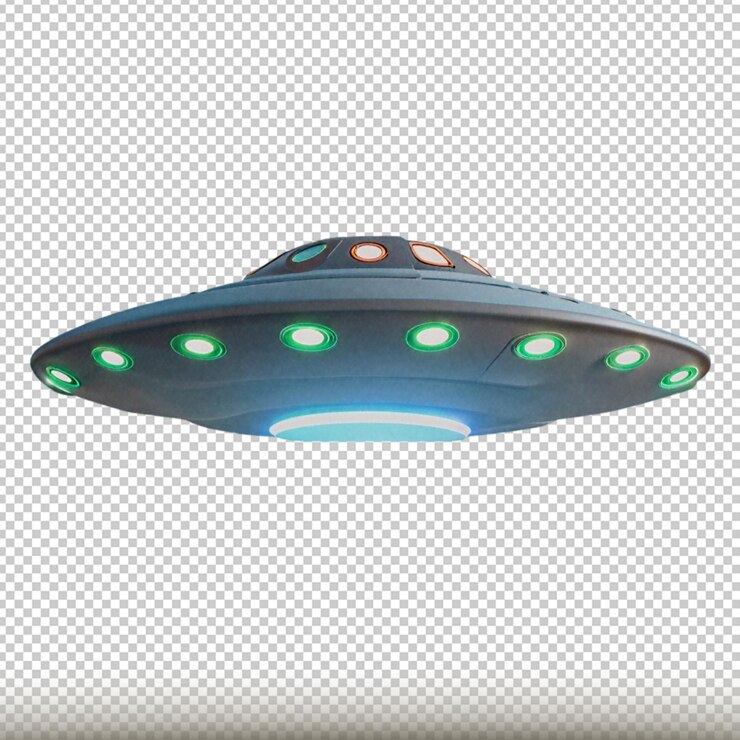 PSD una nave espacial con una luz verde en ella