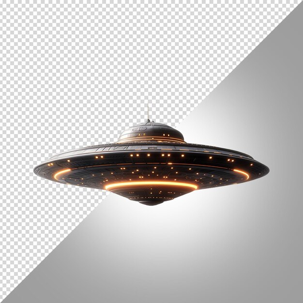 PSD nave espacial ufo isolada em fundo branco