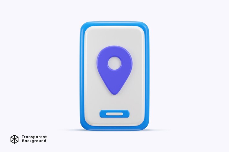 PSD navegação de mapa da cidade em smartphone ícone 3d render conceito de geolocalização ícone ilustração vetorial