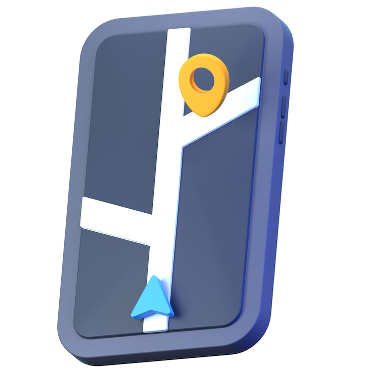 PSD navegação gps ilustração 3d icon pack element