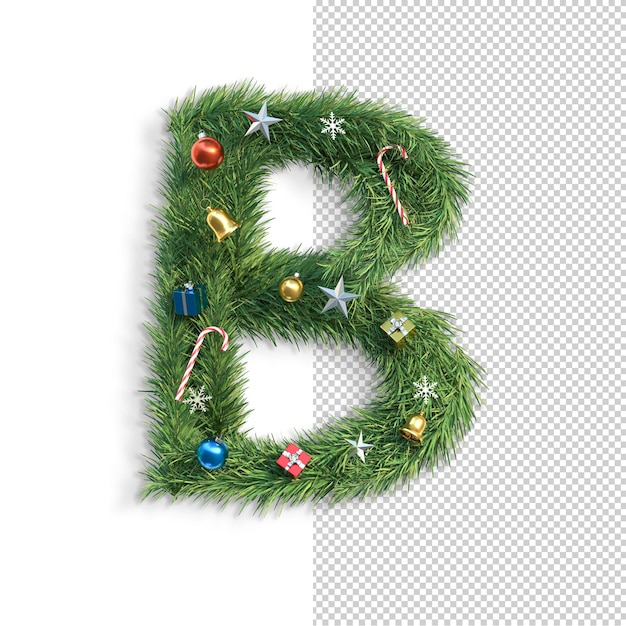 Navidad alfabeto letra B