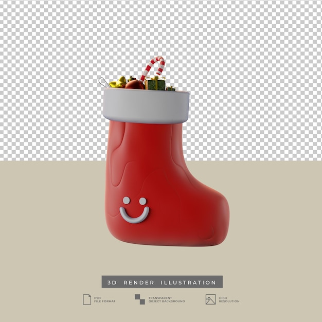 PSD navidad de choque rojo estilo arcilla linda con bastón de caramelo y muñeco de nieve ilustración 3d