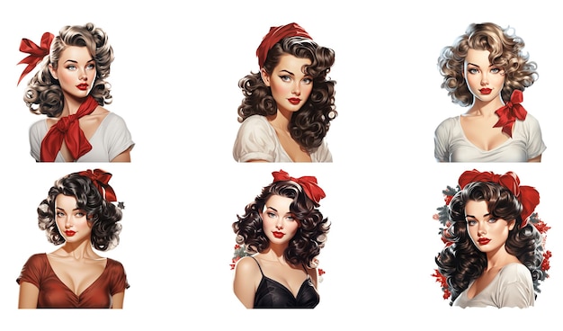 PSD navidad pin up girl vintage