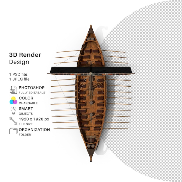 PSD navio de batalha modelagem 3d arquivo psd conta-gotas realista navio de batalha