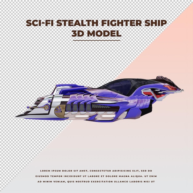 PSD navire de chasse furtif de science-fiction