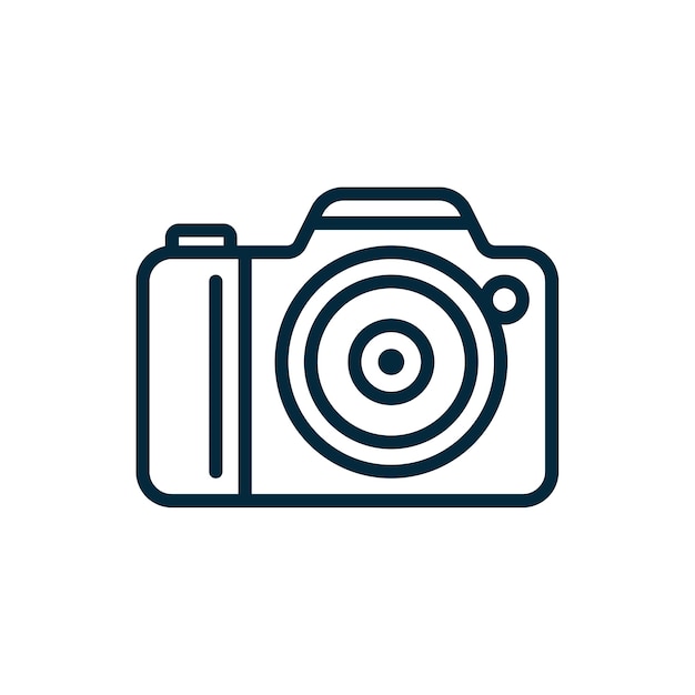 Návrh loga fotoaparátu s obrysem