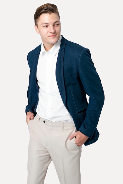 Navy-Business-Anzug PSD-Mockup Männer39s Kleidung Fotoshoot
