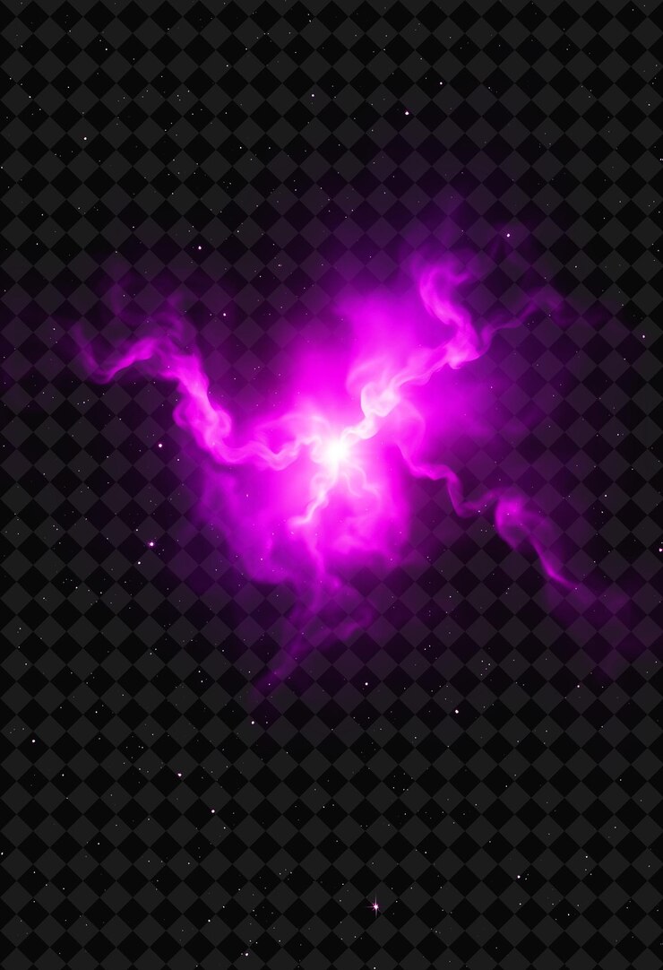 PSD nebulosa de berinjela incandescente pulsante com uma radiação interna s quadro de cores de néon y2k collectionu
