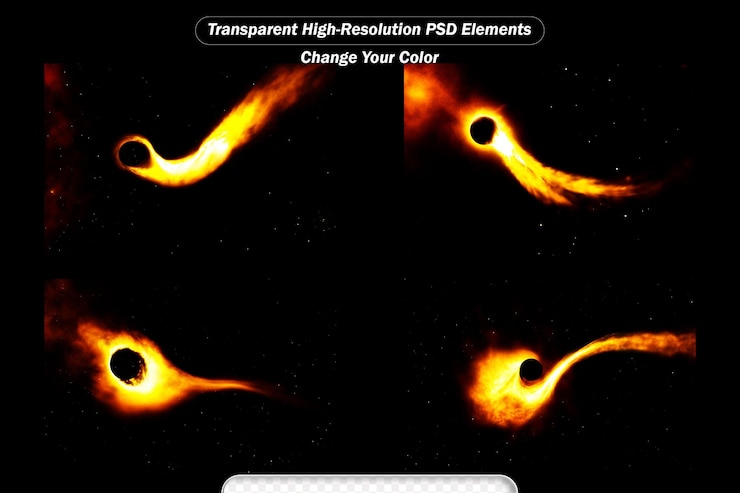 PSD una nebulosa de fuego en el espacio exterior