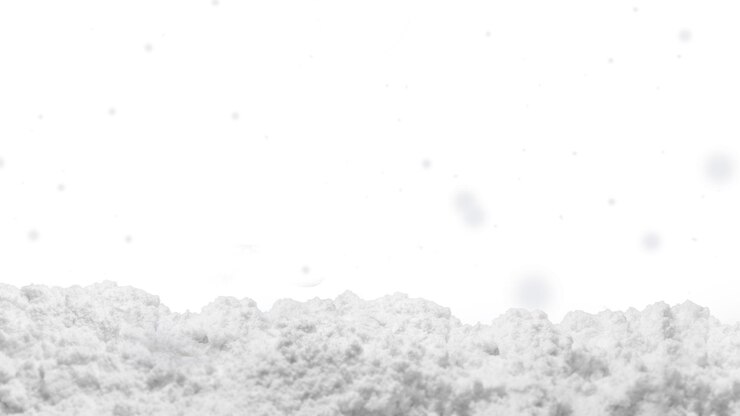 PSD neige en bas de la photo sur un fond blanc png