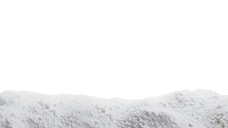 PSD neige en bas de la photo sur un fond blanc png