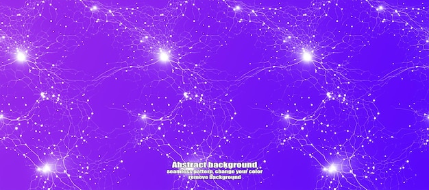 Nekonečná abstraktní textura blesků a hvězd s izolovaným barevným pozadím