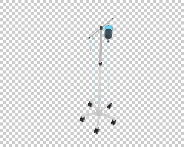 PSD nemocniční stolek na transparentním pozadí, 3d vykreslení ilustrace