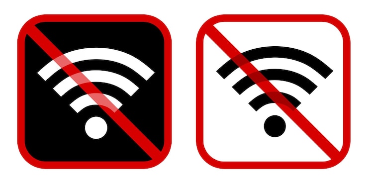 PSD nenhum elemento de sinalização wifi com arquivo png quadrado wifi não funciona ilustração