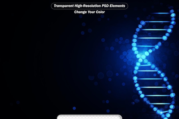 PSD nenon hélice de dna consiste em partículas brilhantes