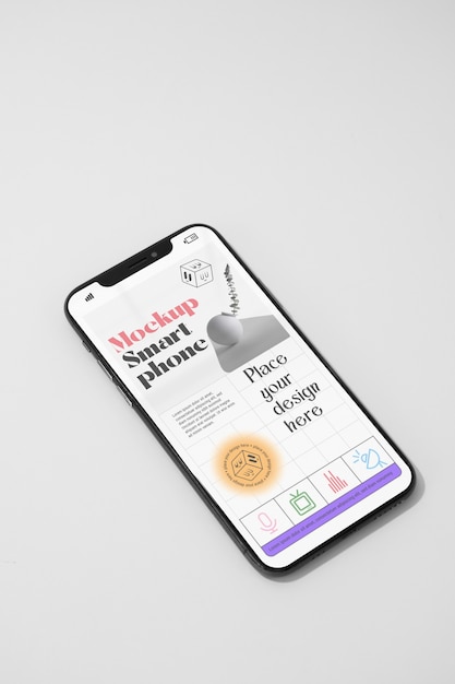 Neo brutalismo progettazione di mockup di dispositivi estetici