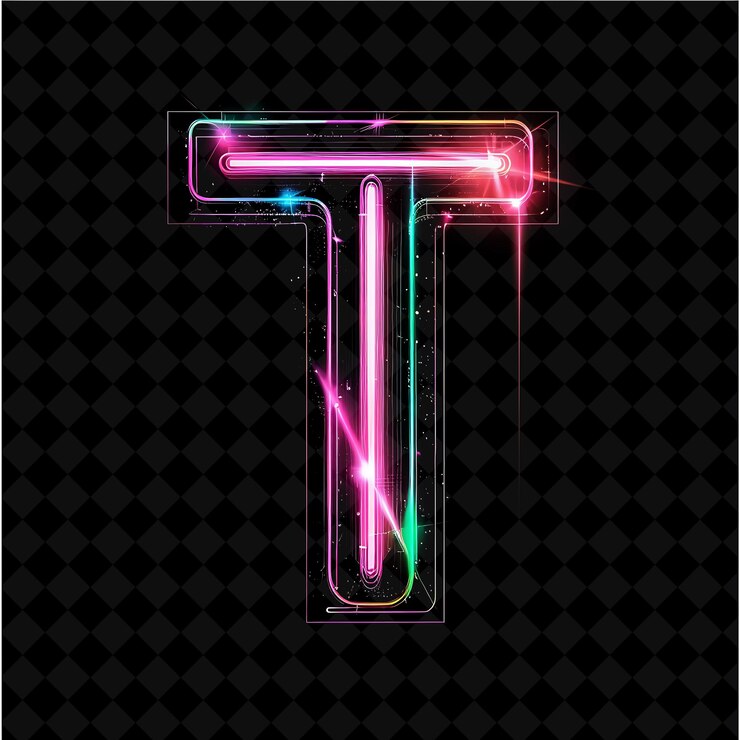 PSD neon alfabeto e números coleção png glowing typography elemento de design para arte gráfica moderna