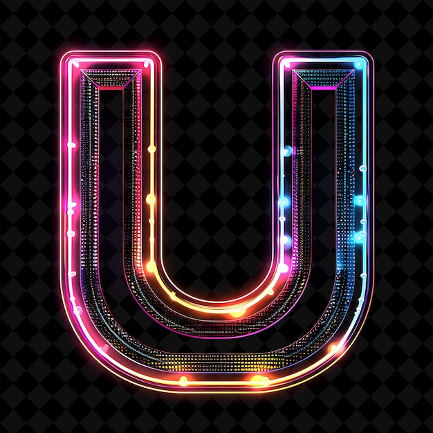 PSD neon alfabeto e números coleção png glowing typography elemento de design para arte gráfica moderna