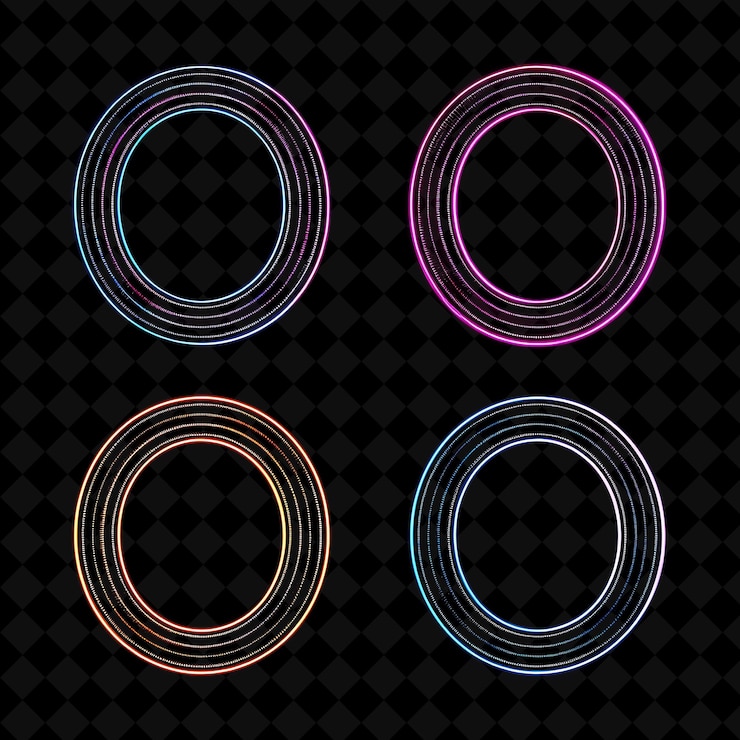 PSD neon alfabeto e números coleção png glowing typography elemento de design para arte gráfica moderna