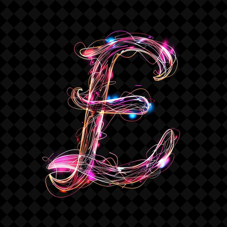 PSD neon alfabeto e números coleção png glowing typography elemento de design para arte gráfica moderna