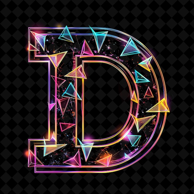 PSD neon alfabeto e números coleção png glowing typography elemento de design para arte gráfica moderna